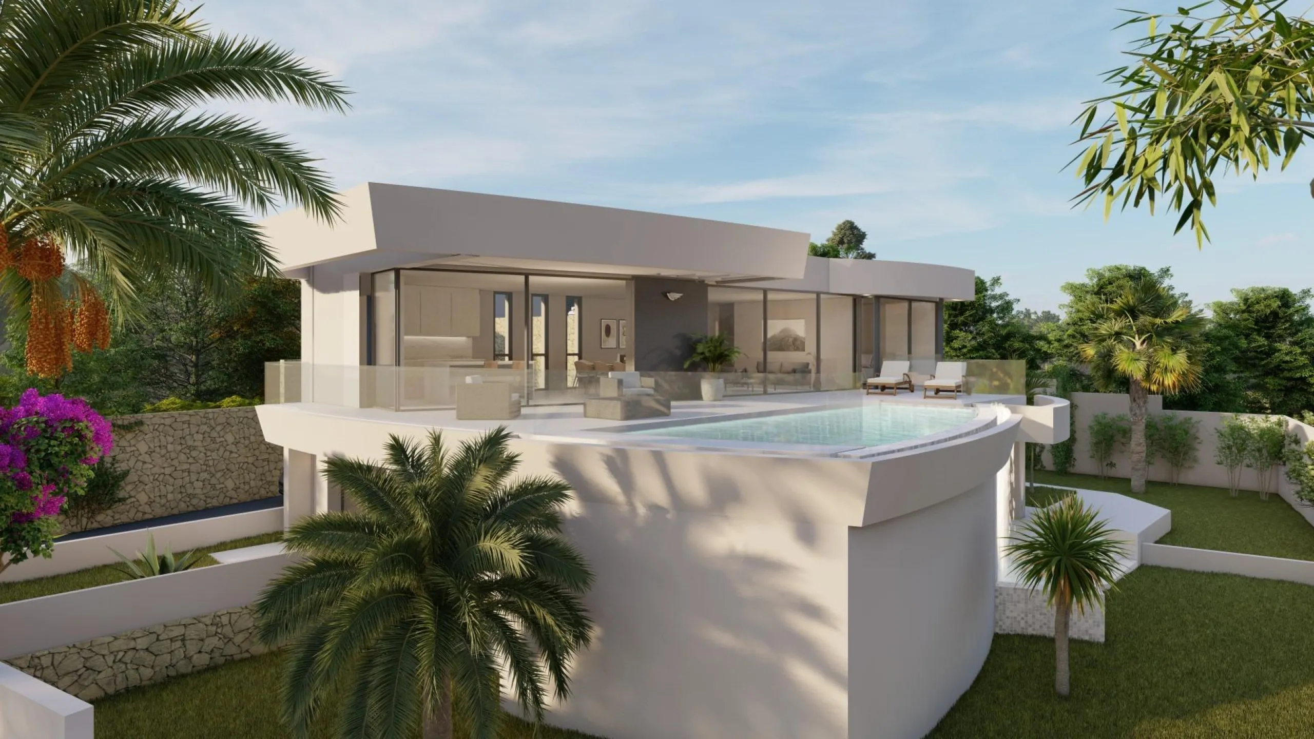 Luxury villa with sea views