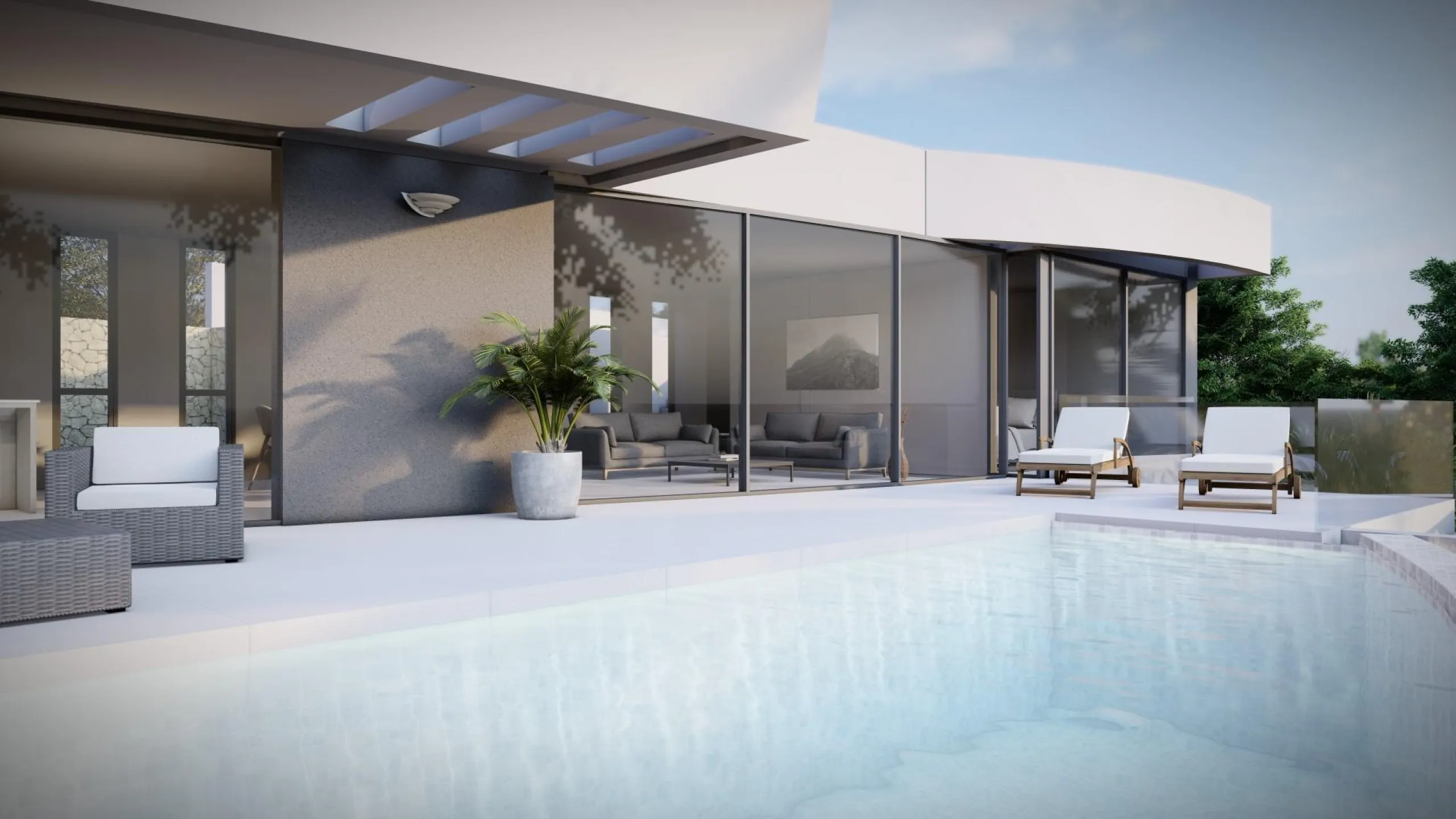 Luxury villa with sea views