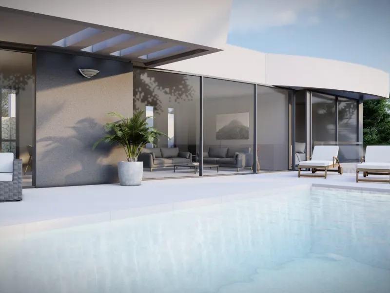 Luxury villa with sea views
