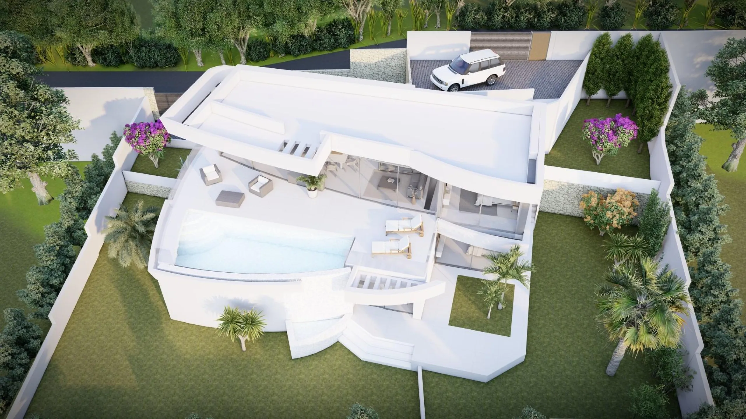 Luxury villa with sea views
