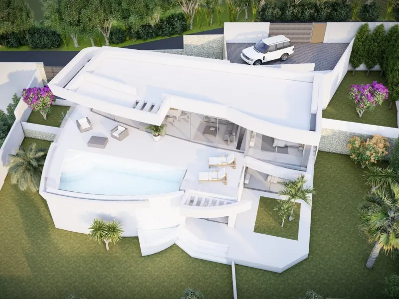 Luxury villa with sea views