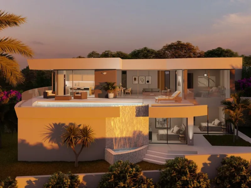 Luxury villa with sea views