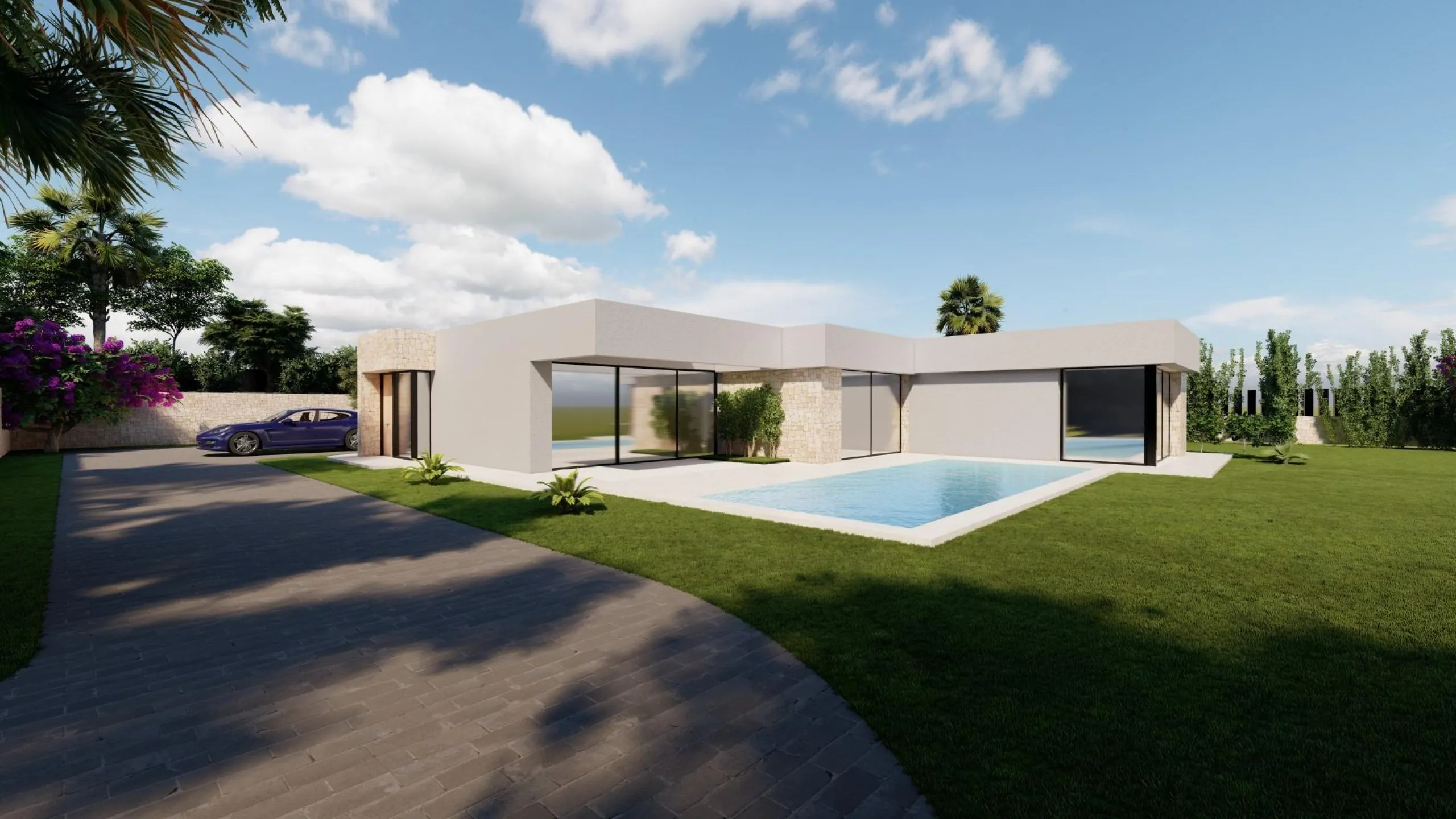 Modern Ibiza-style villa with private pool