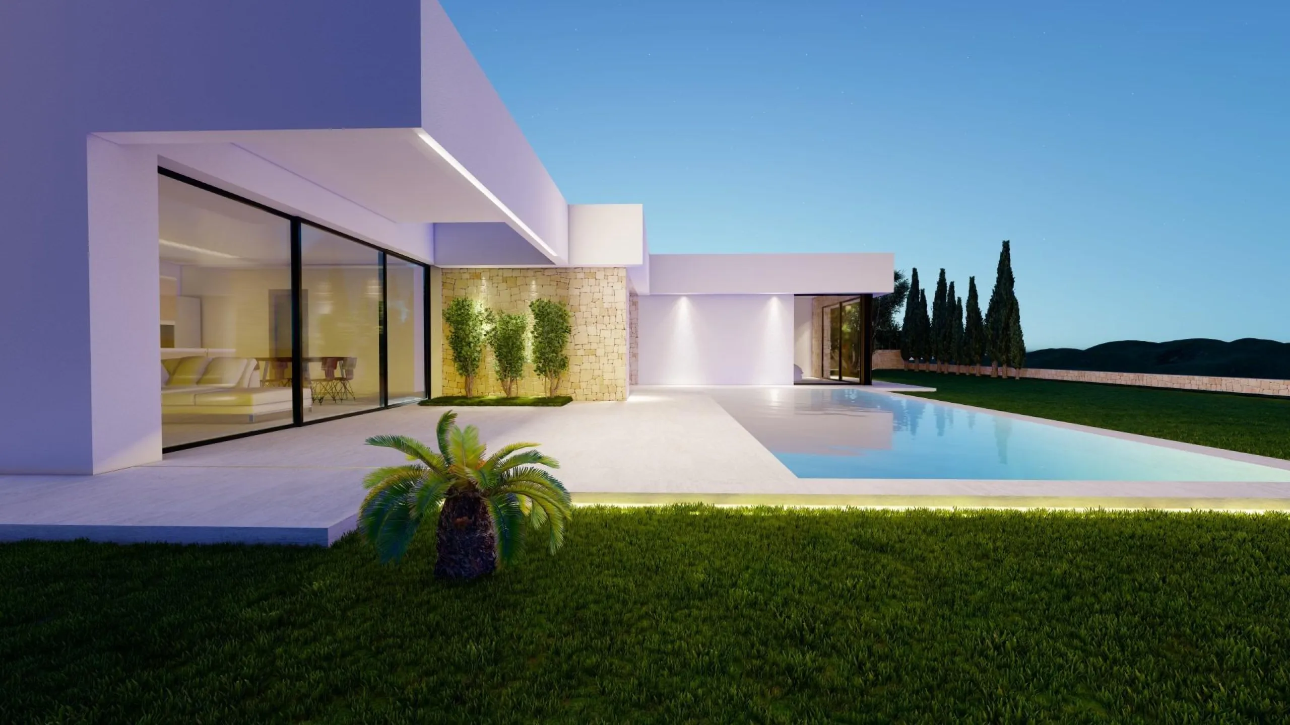 Modern Ibiza-style villa with private pool