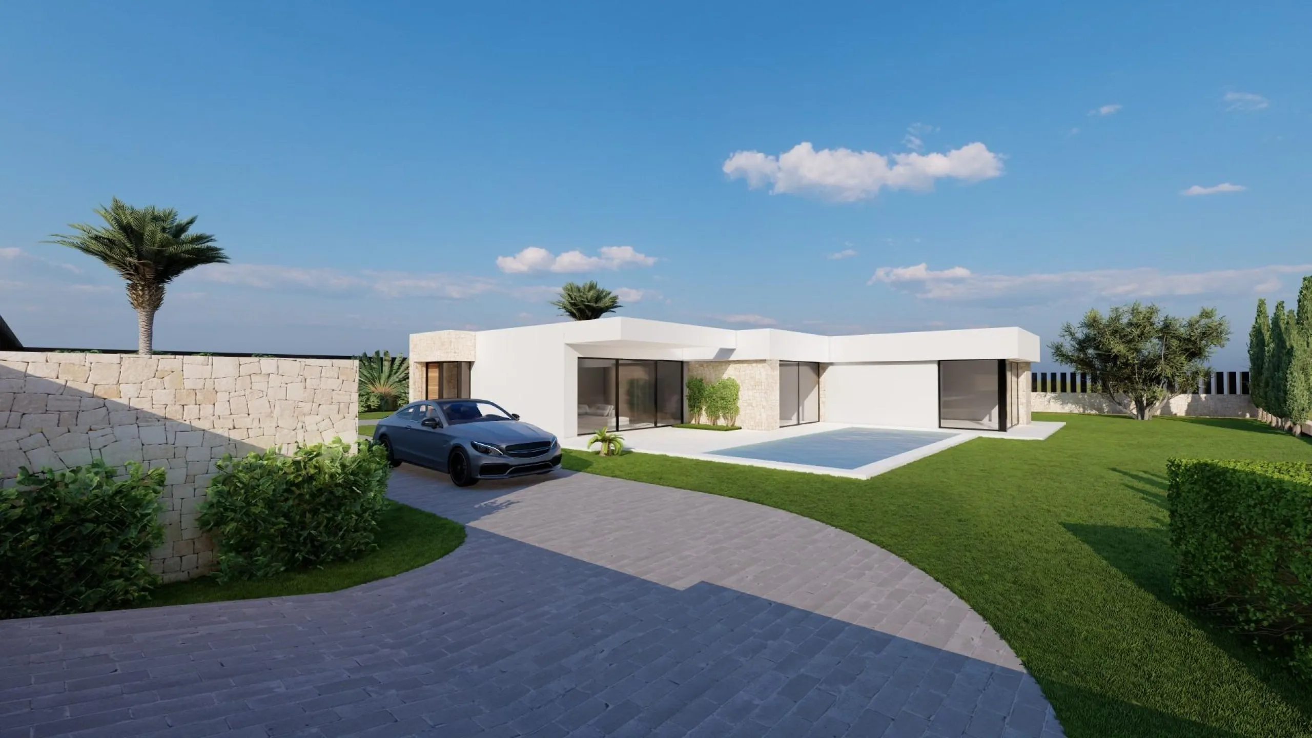 Modern Ibiza-style villa with private pool