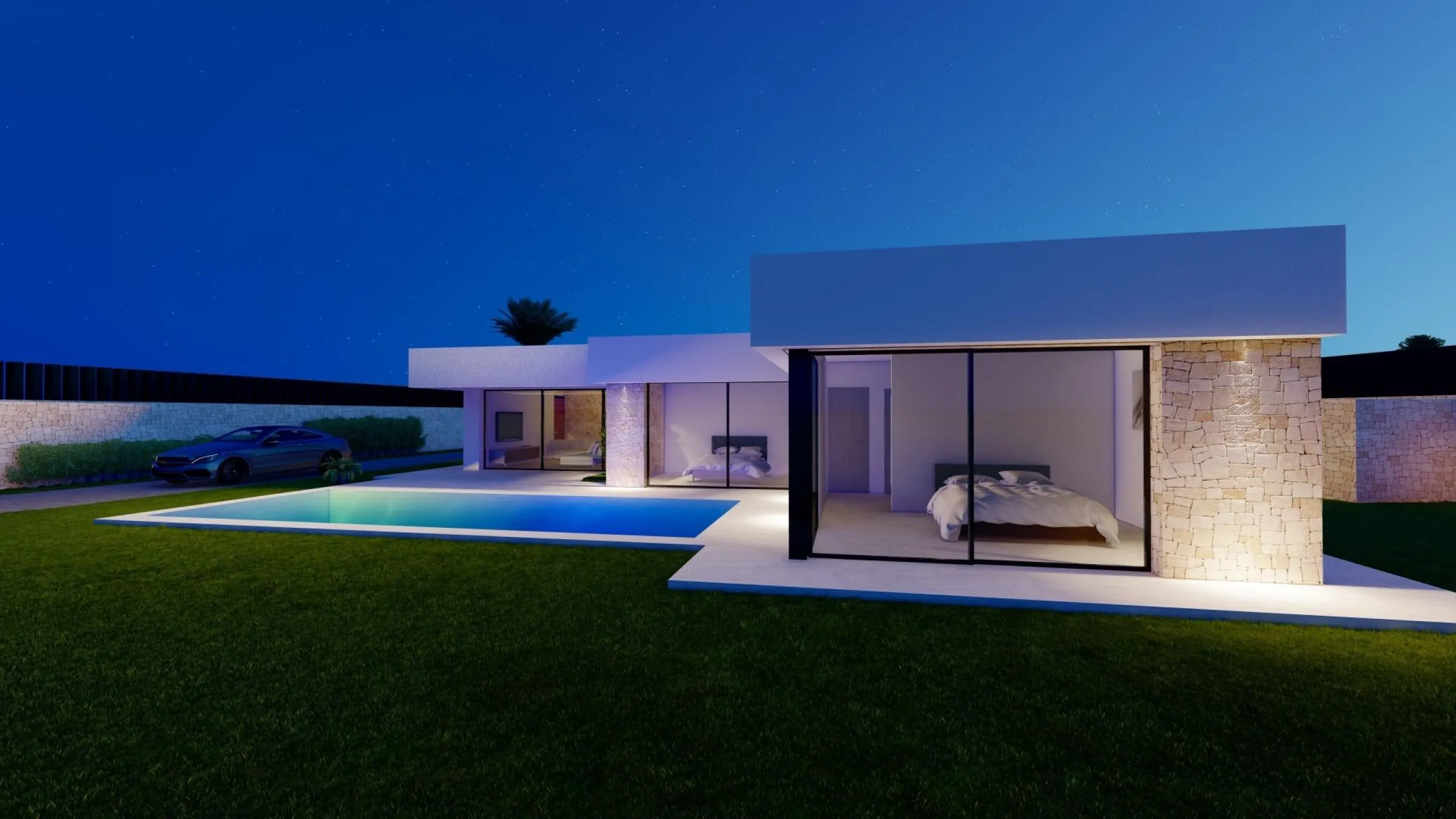 Modern Ibiza-style villa with private pool