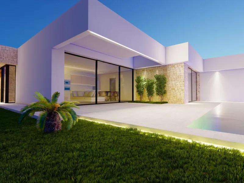 Modern Ibiza-style villa with private pool