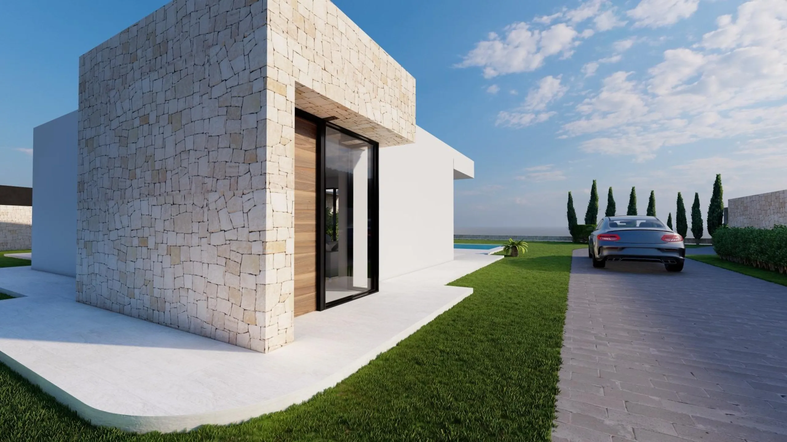 Modern Ibiza-style villa with private pool