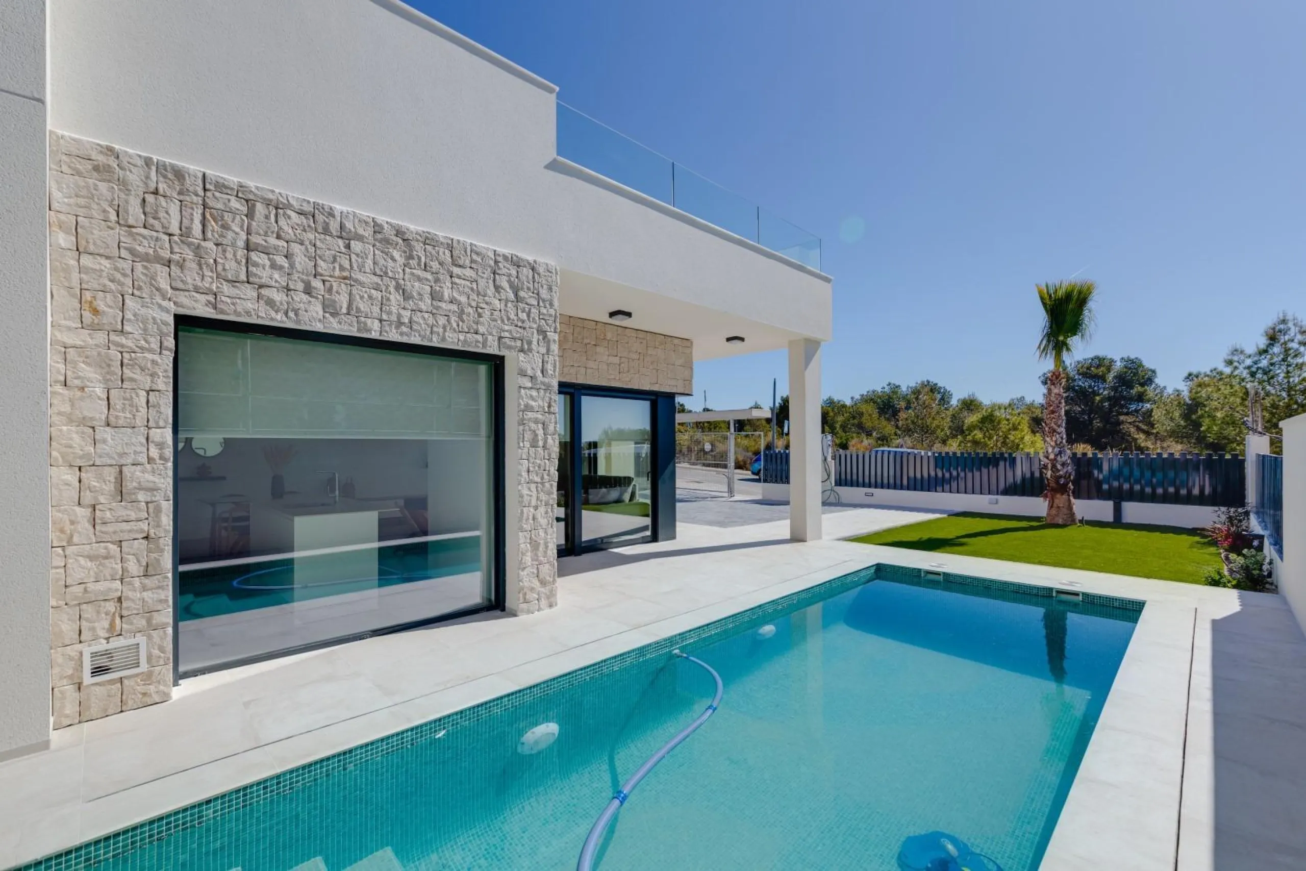Luxury villas surrounded by green areas and golf courses