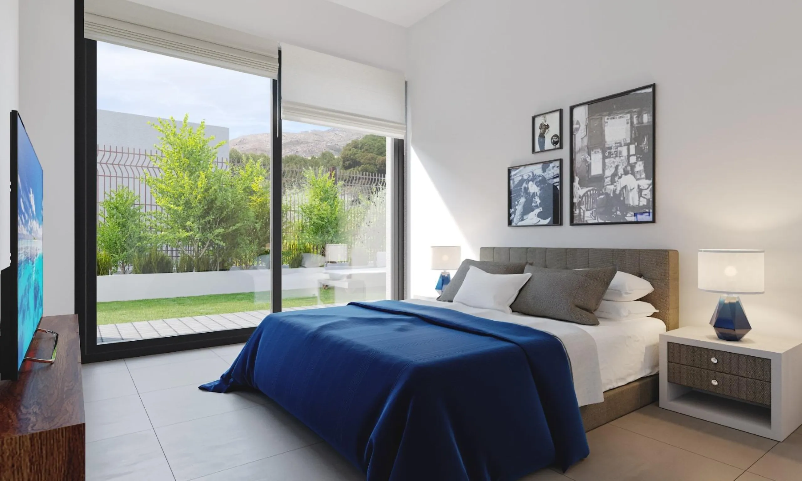 Luxury villas surrounded by green areas and golf courses