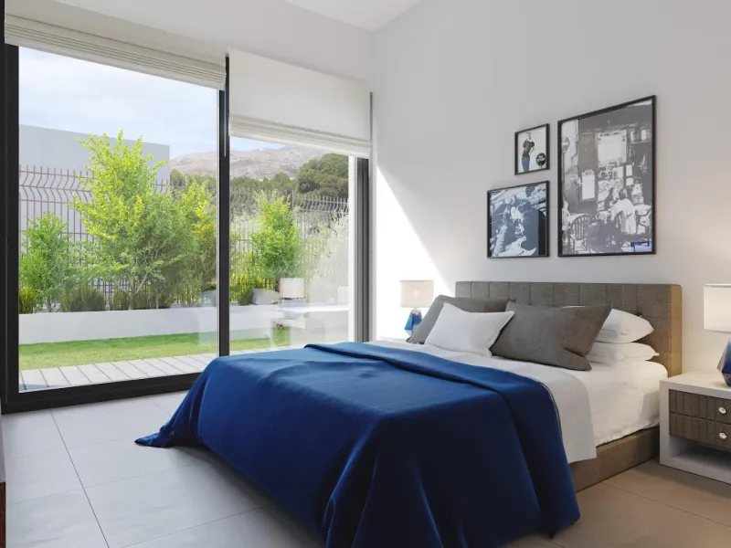 Luxury villas surrounded by green areas and golf courses