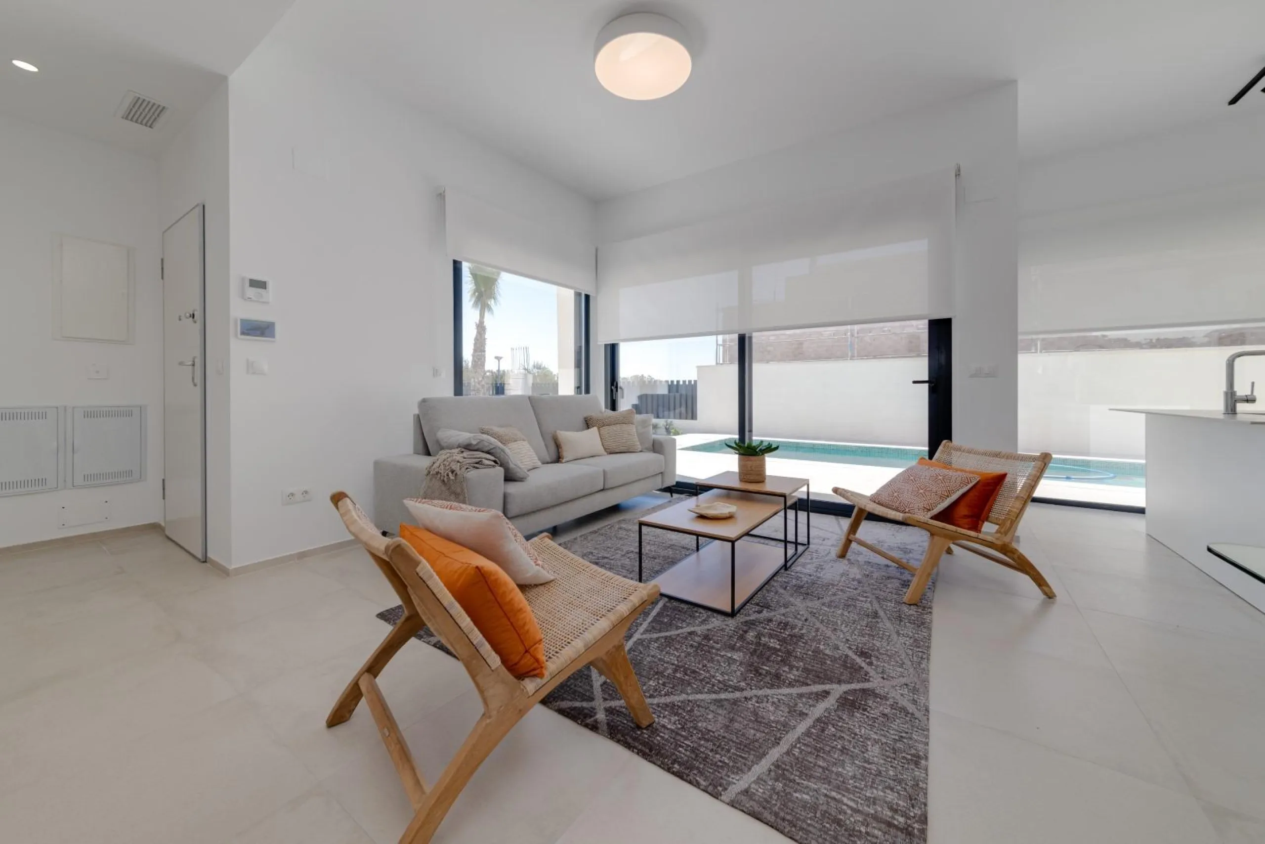 Luxury villas surrounded by green areas and golf courses