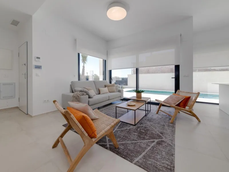 Luxury villas surrounded by green areas and golf courses