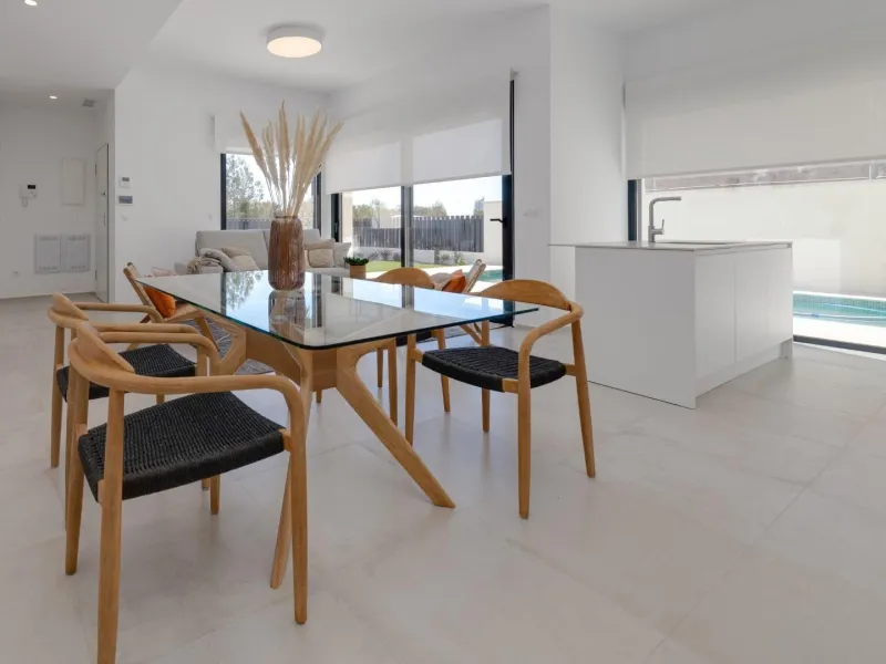 Luxury villas surrounded by green areas and golf courses