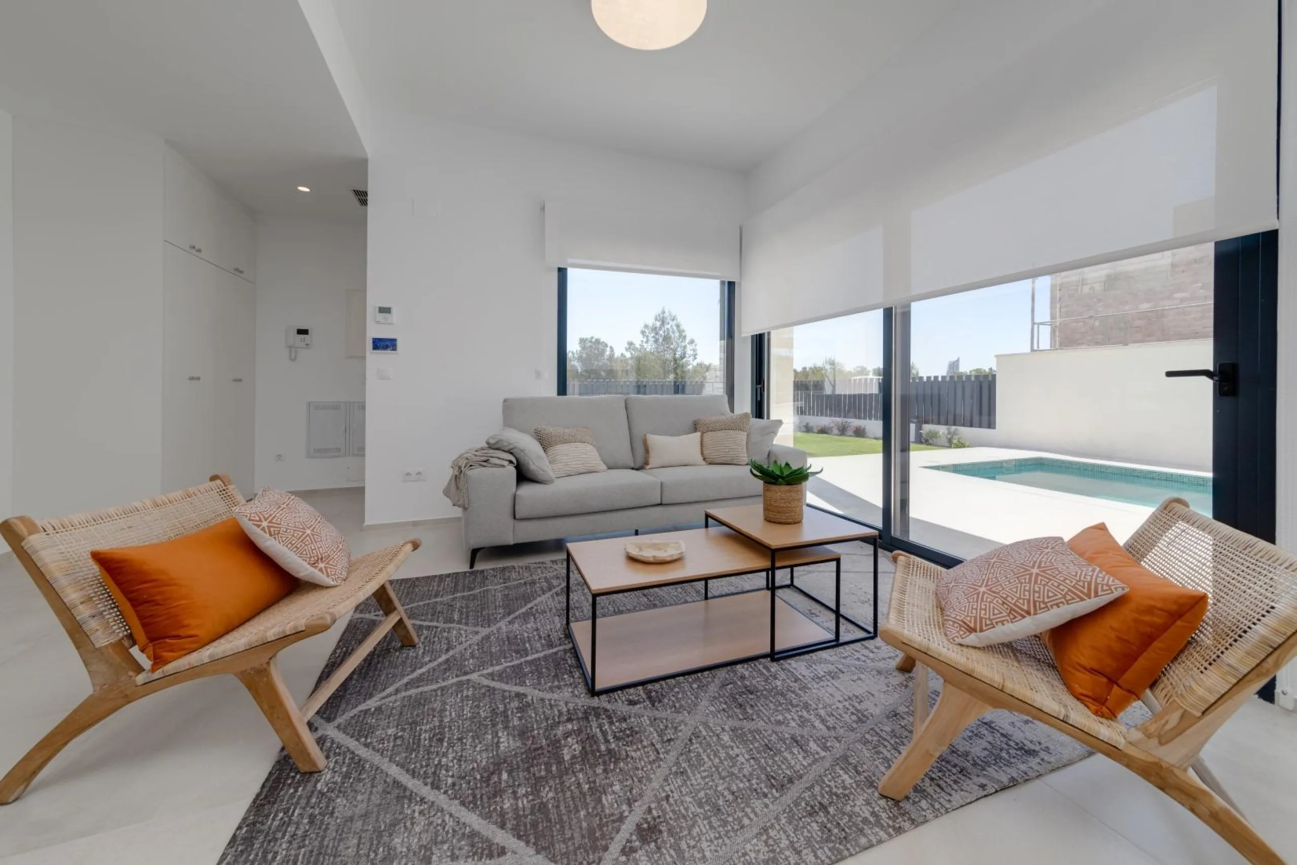Luxury villas surrounded by green areas and golf courses
