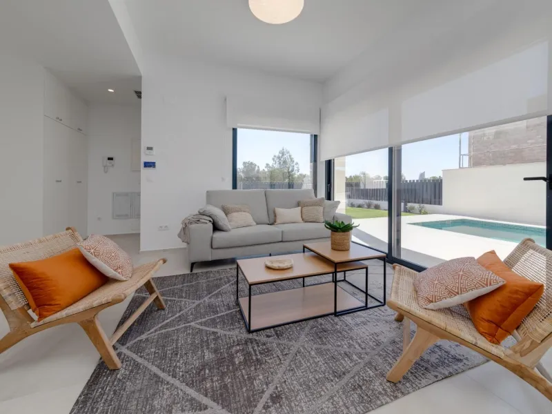Luxury villas surrounded by green areas and golf courses