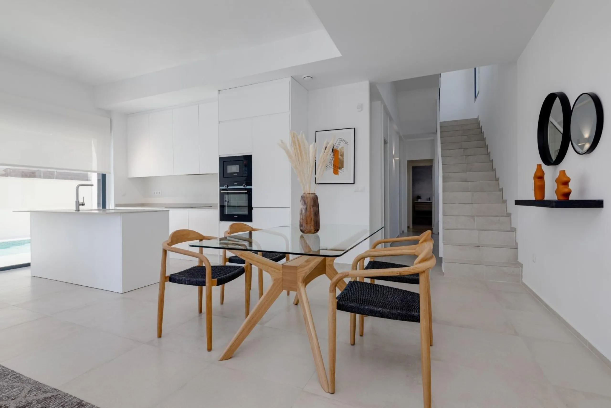Luxury villas surrounded by green areas and golf courses