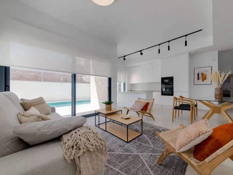 Luxury villas surrounded by green areas and golf courses
