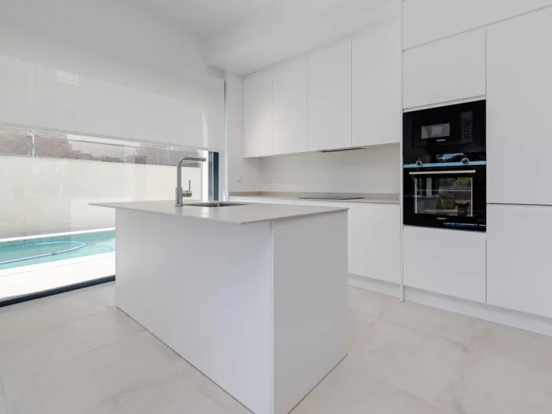 Luxury villas surrounded by green areas and golf courses