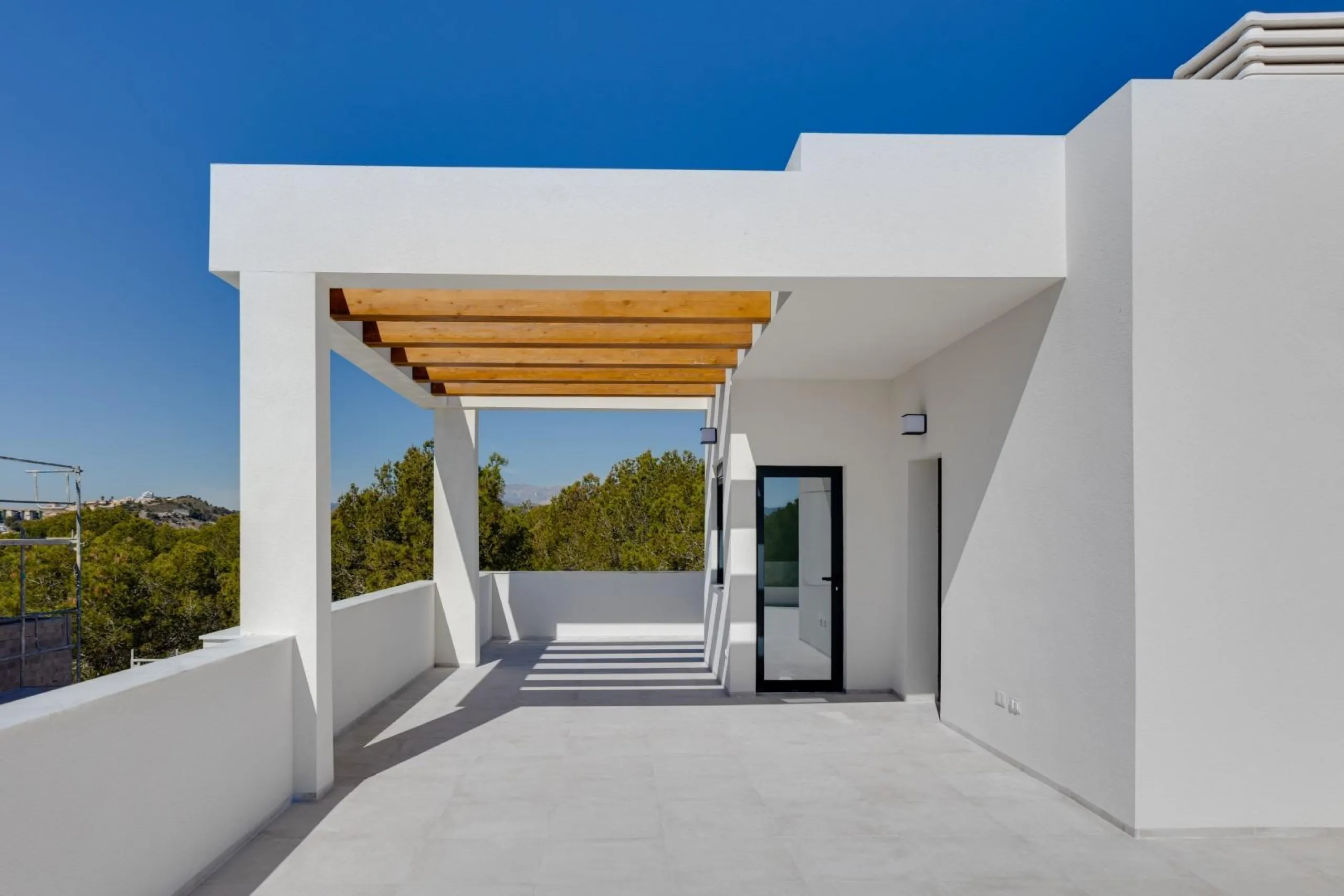 Luxury villas surrounded by green areas and golf courses