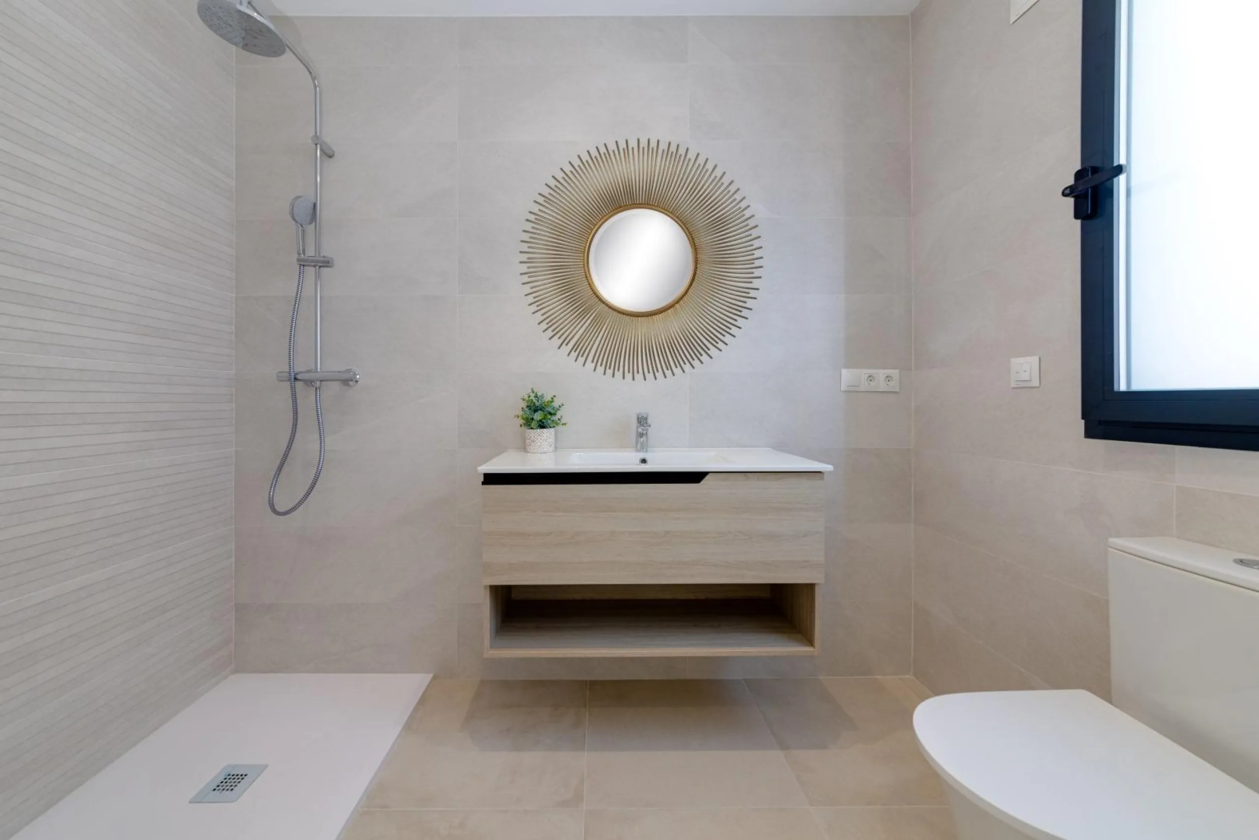 Luxury villas surrounded by green areas and golf courses