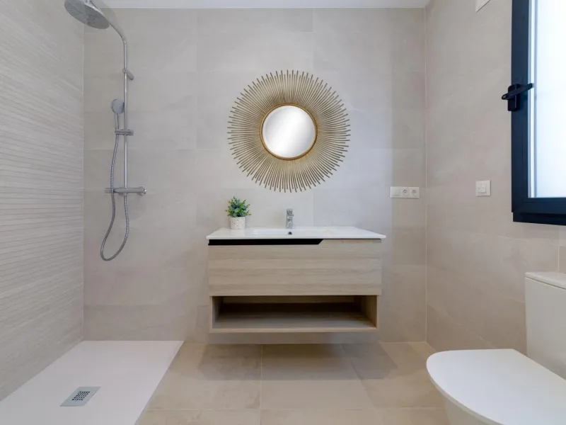 Luxury villas surrounded by green areas and golf courses