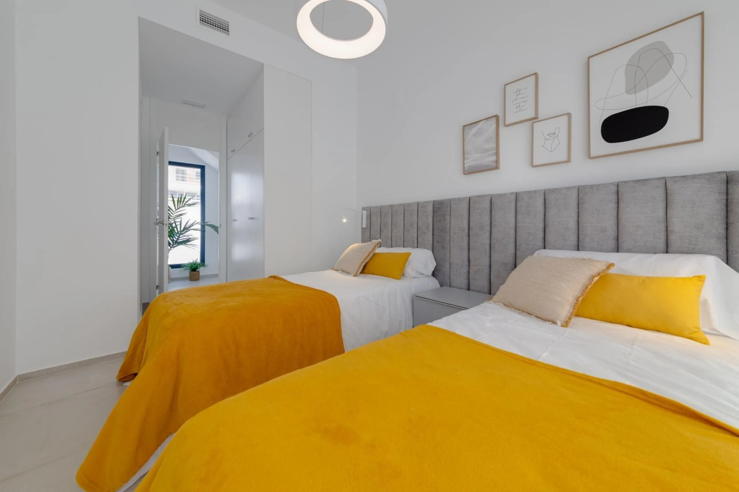 Luxury villas surrounded by green areas and golf courses