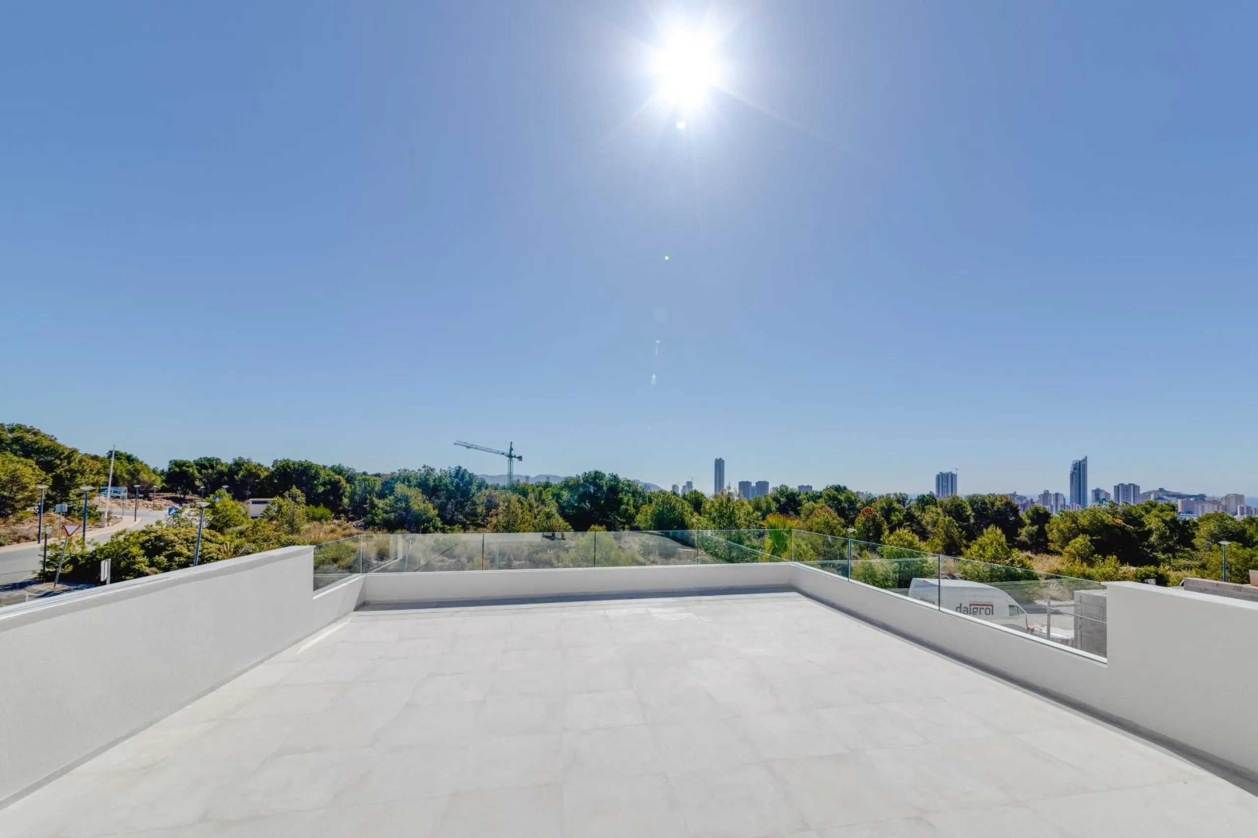 Luxury villas surrounded by green areas and golf courses