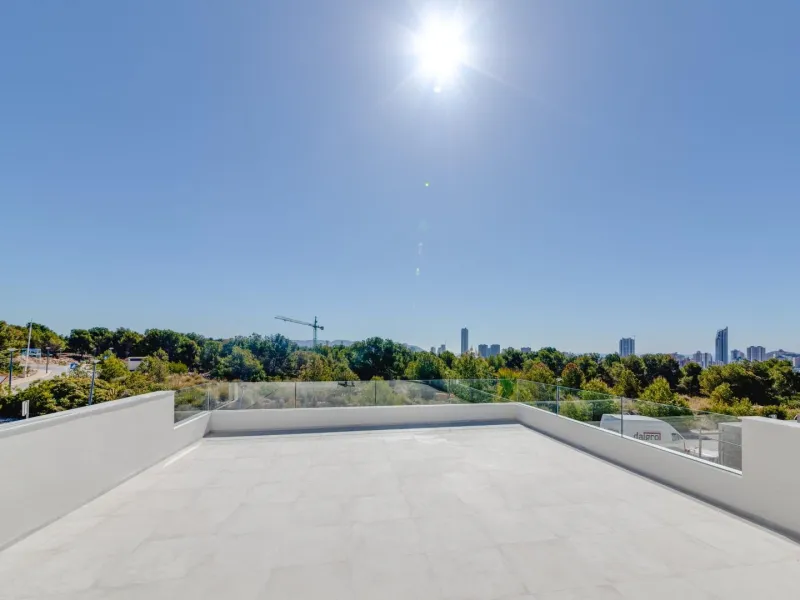 Luxury villas surrounded by green areas and golf courses