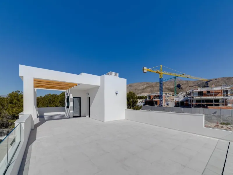 Luxury villas surrounded by green areas and golf courses