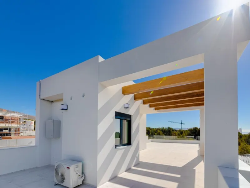 Luxury villas surrounded by green areas and golf courses