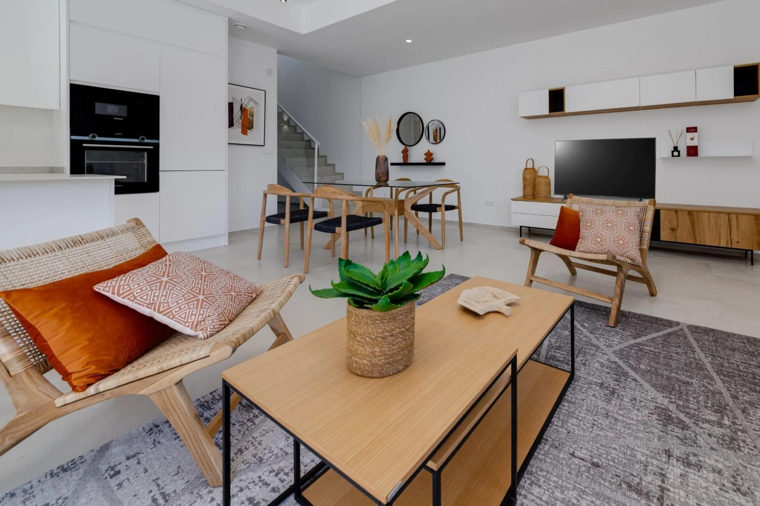 Luxury villas surrounded by green areas and golf courses