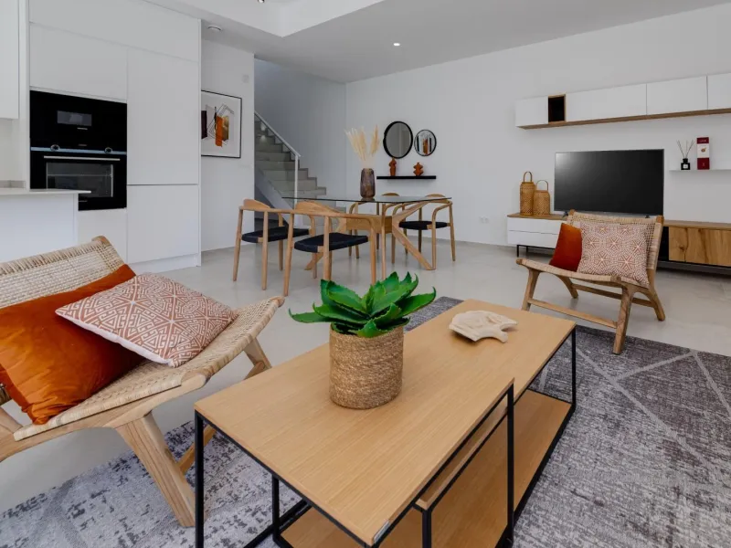 Luxury villas surrounded by green areas and golf courses