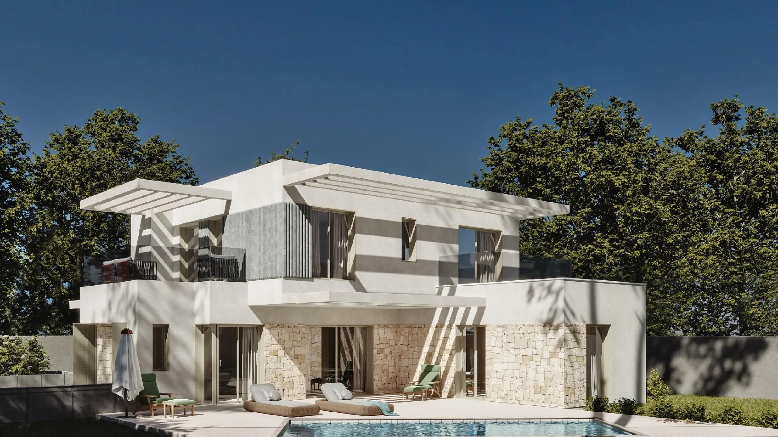 Independent villas of avant-garde design in Sierra Cortina