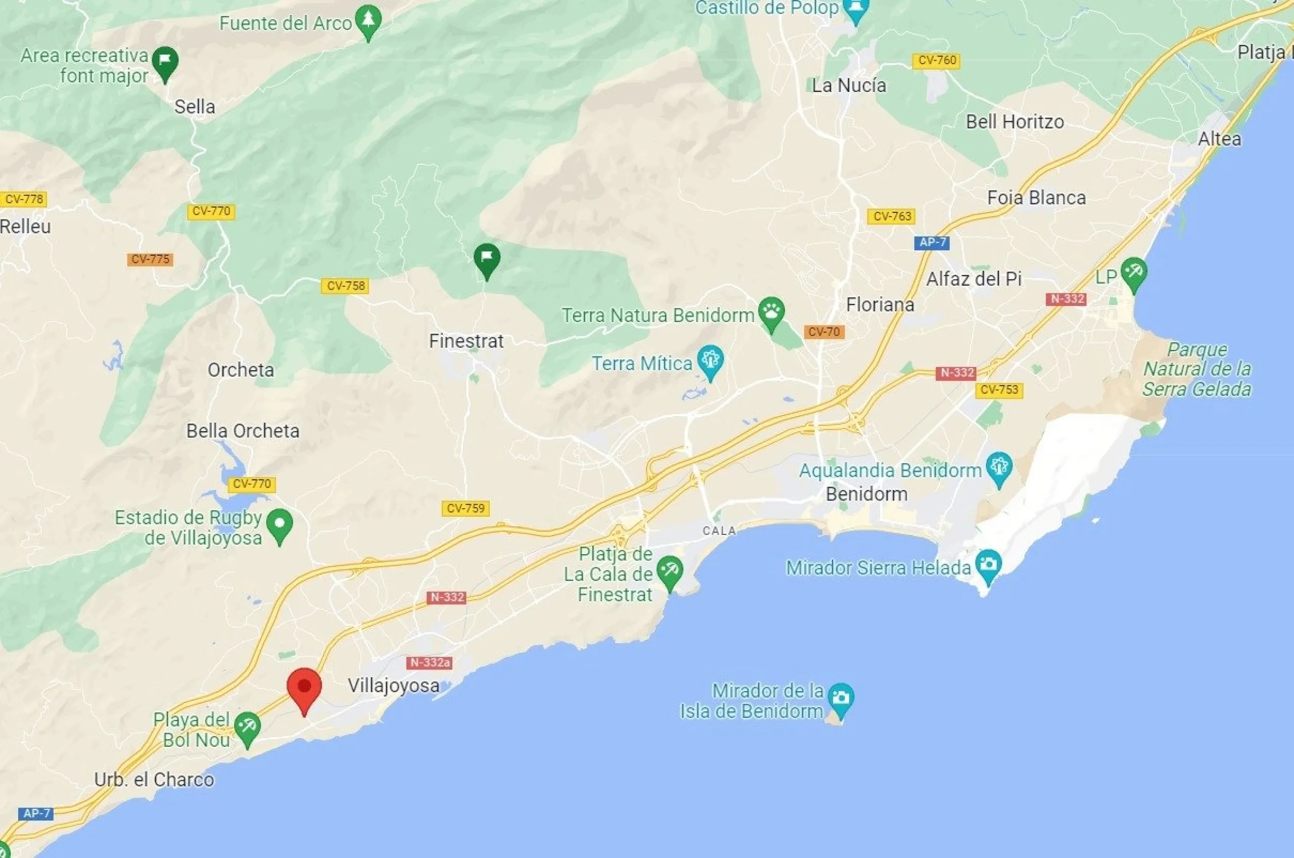 Apartamentos de nueva construcción cerca de Playa Paraiso.