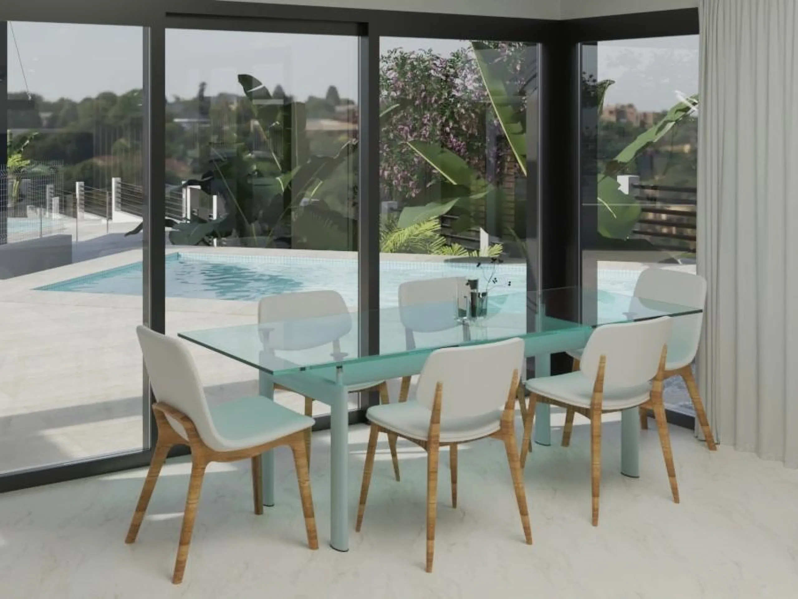 Newly built villa with private pool and next to the sea