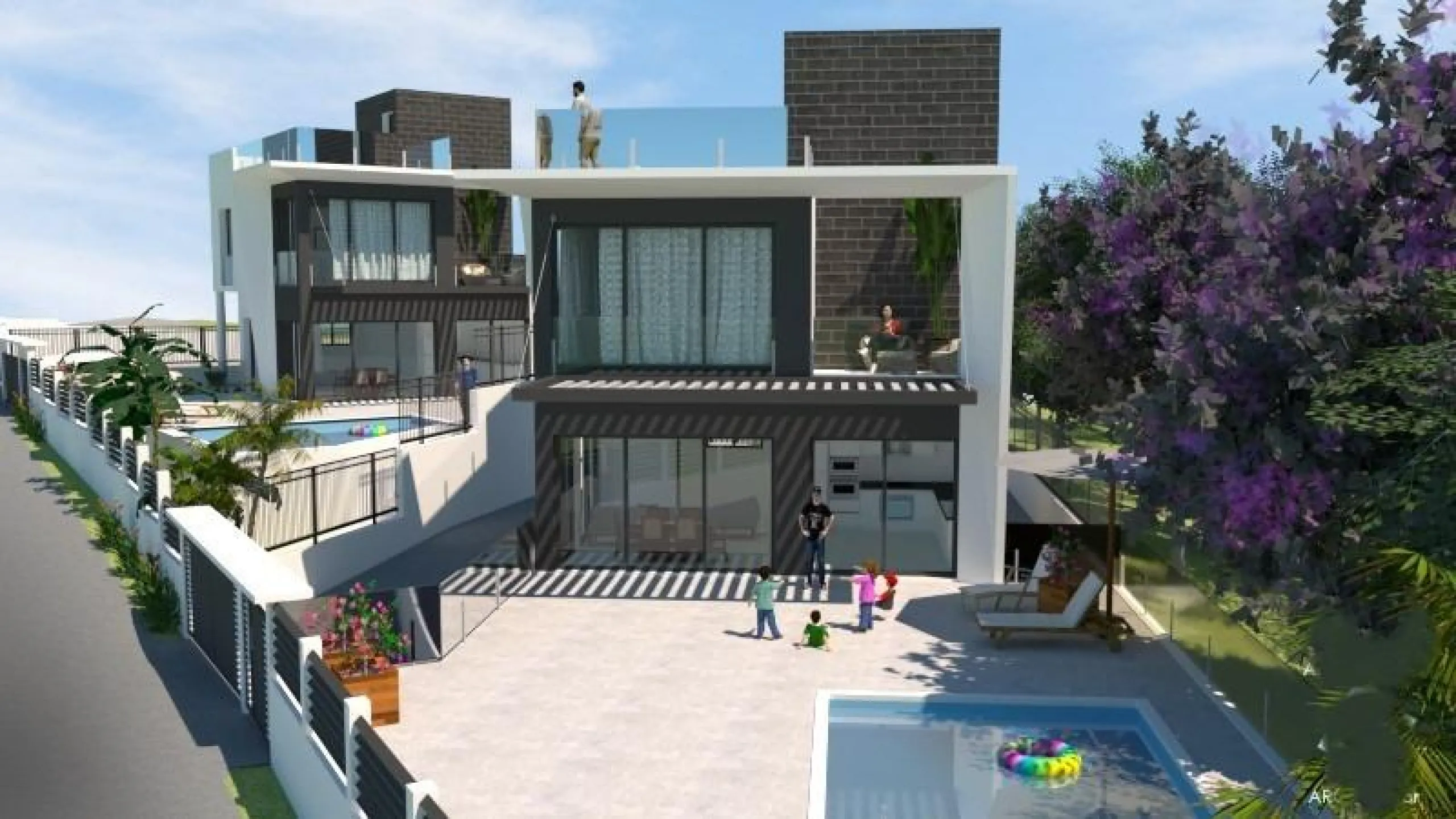 Newly built villa with private pool and next to the sea