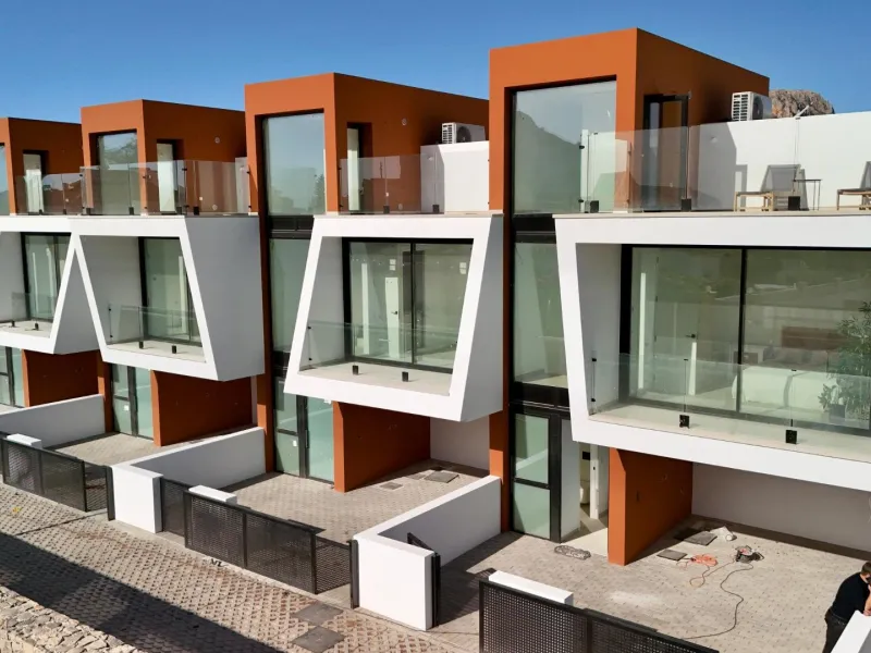 Newly built semi-detached single-family homes
