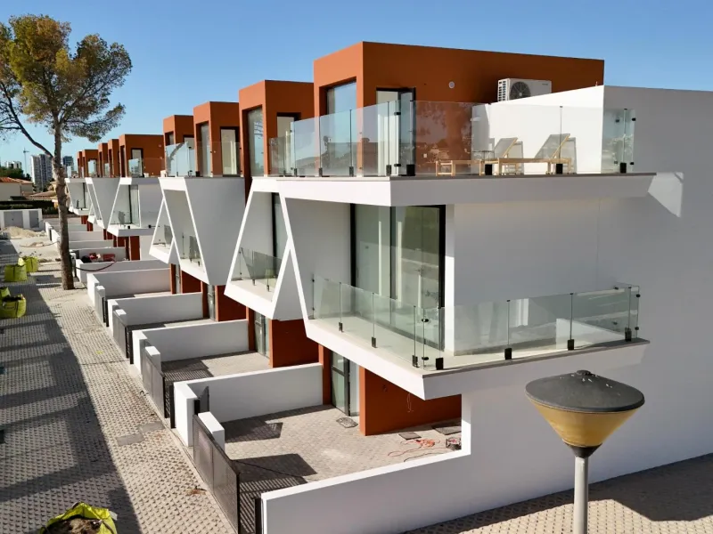 Newly built semi-detached single-family homes