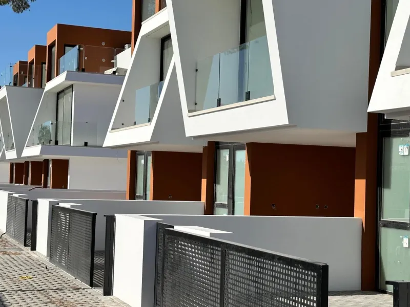 Newly built semi-detached single-family homes