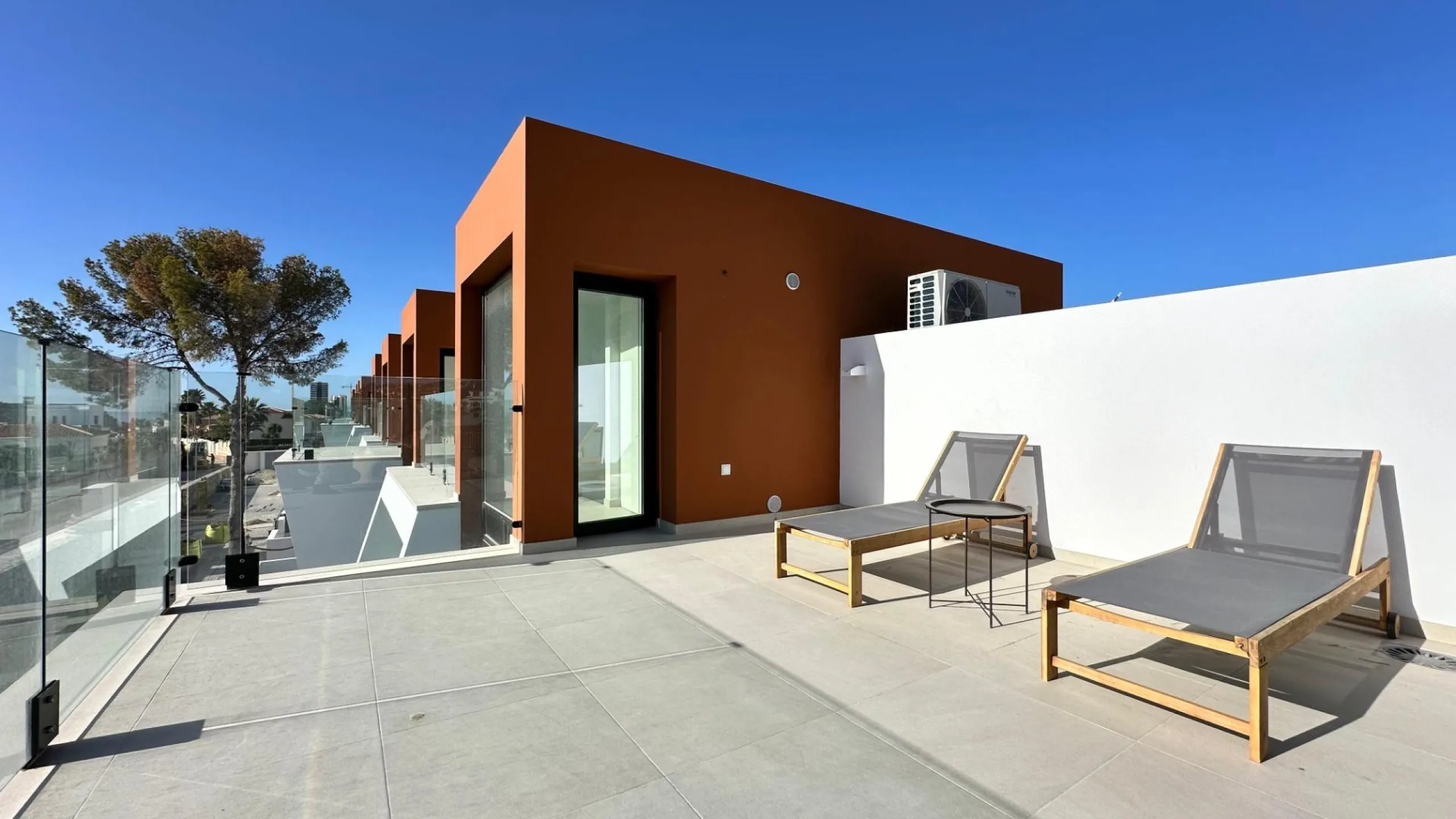 Newly built semi-detached single-family homes