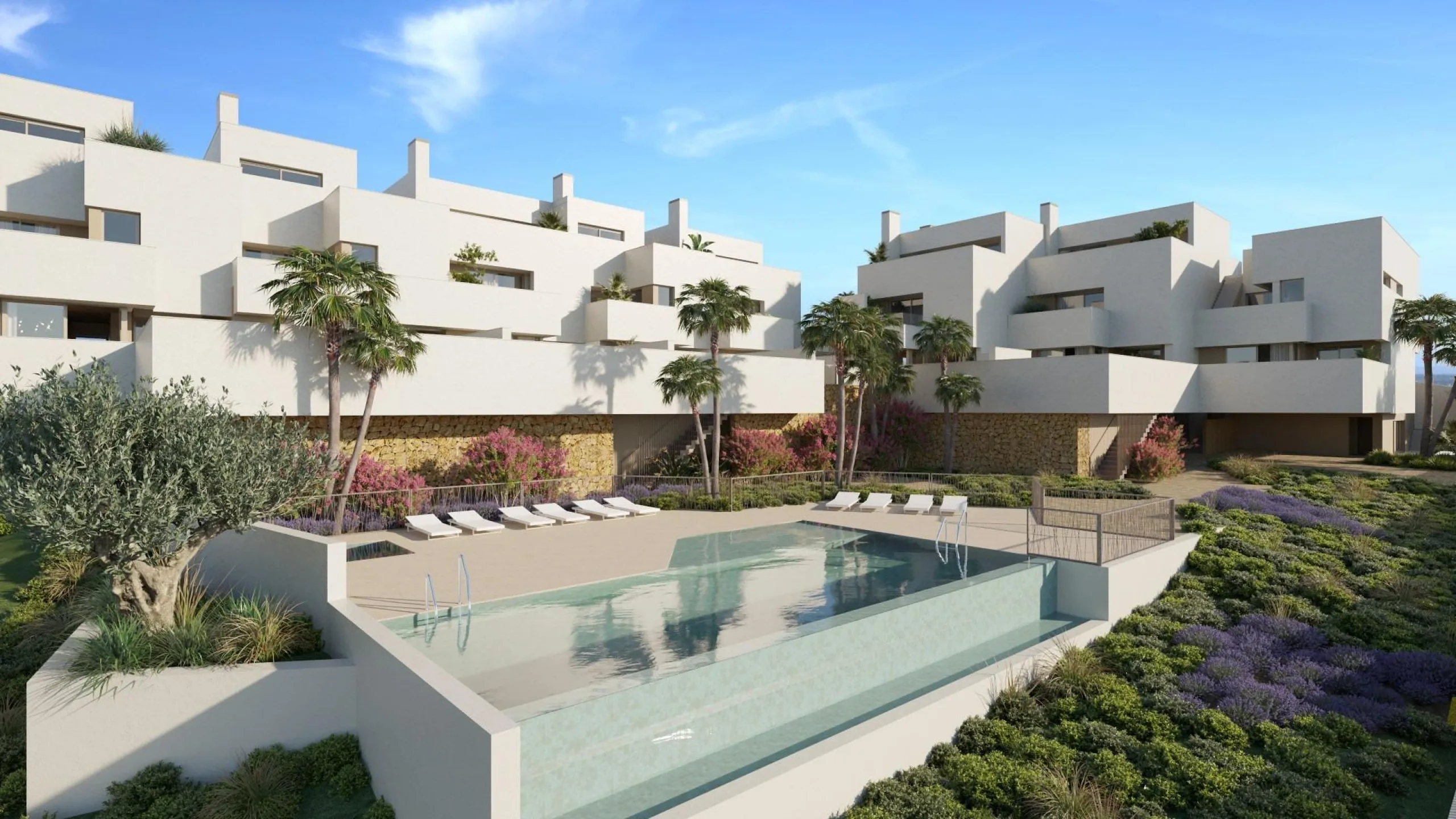New luxury semi-detached homes with exclusive design with private pool