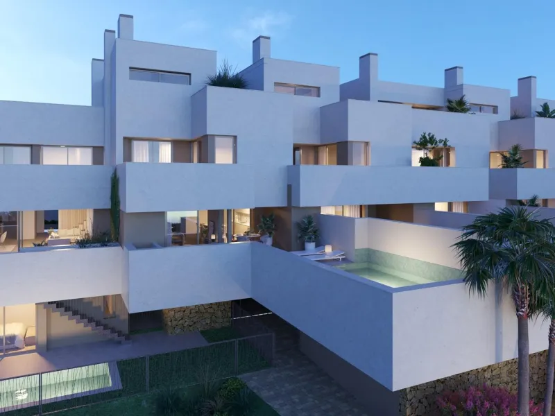 New luxury semi-detached homes with exclusive design with private pool