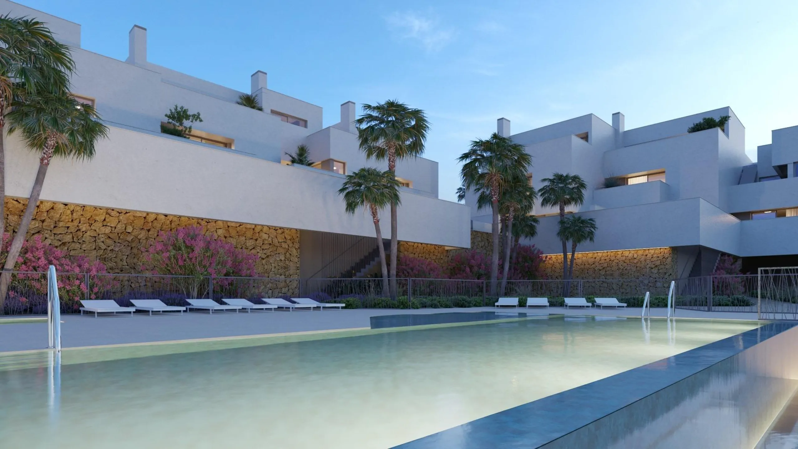 New luxury semi-detached homes with exclusive design with private pool