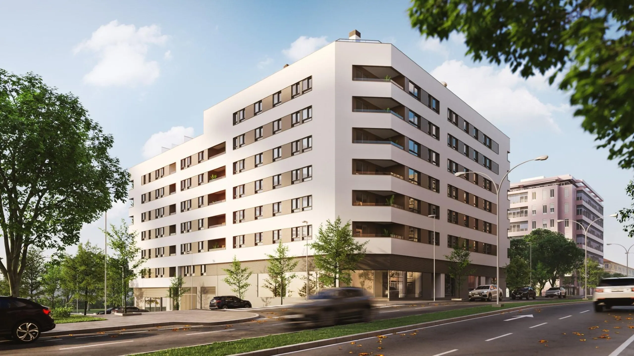 Newly built homes on the "Golden Mile"