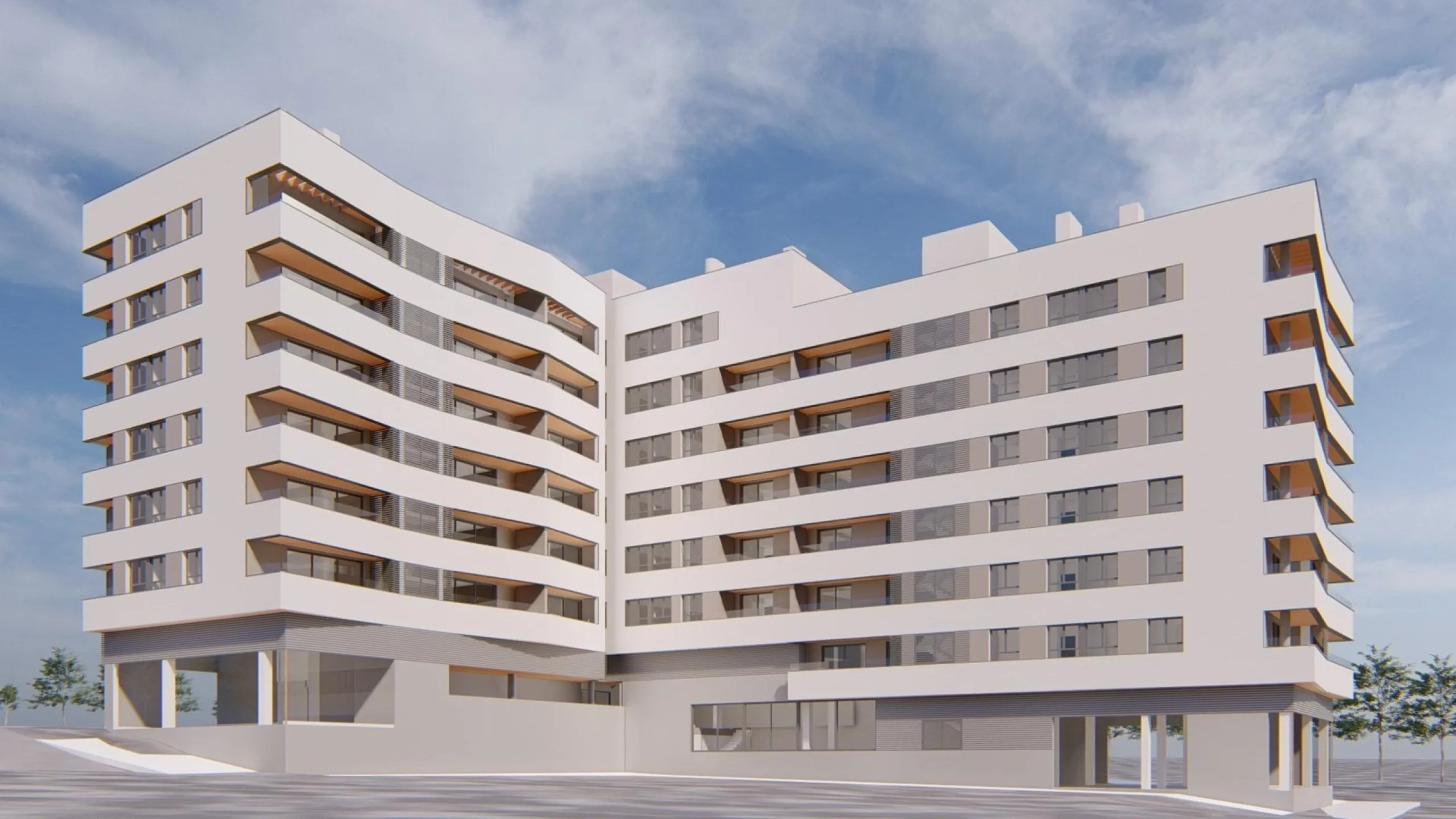 Newly built homes on the "Golden Mile"