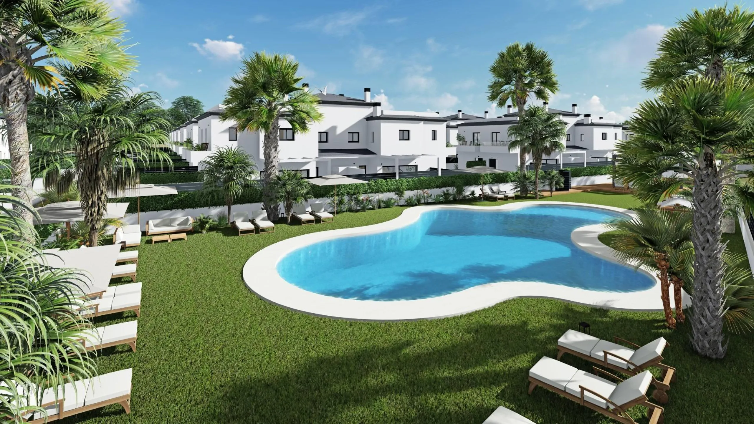 Newly built semi-detached homes ready to move into