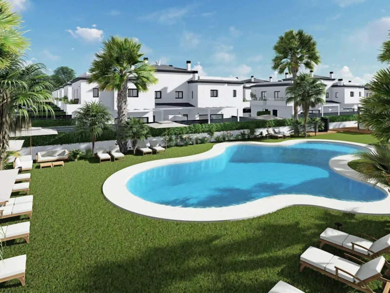 Newly built semi-detached homes ready to move into