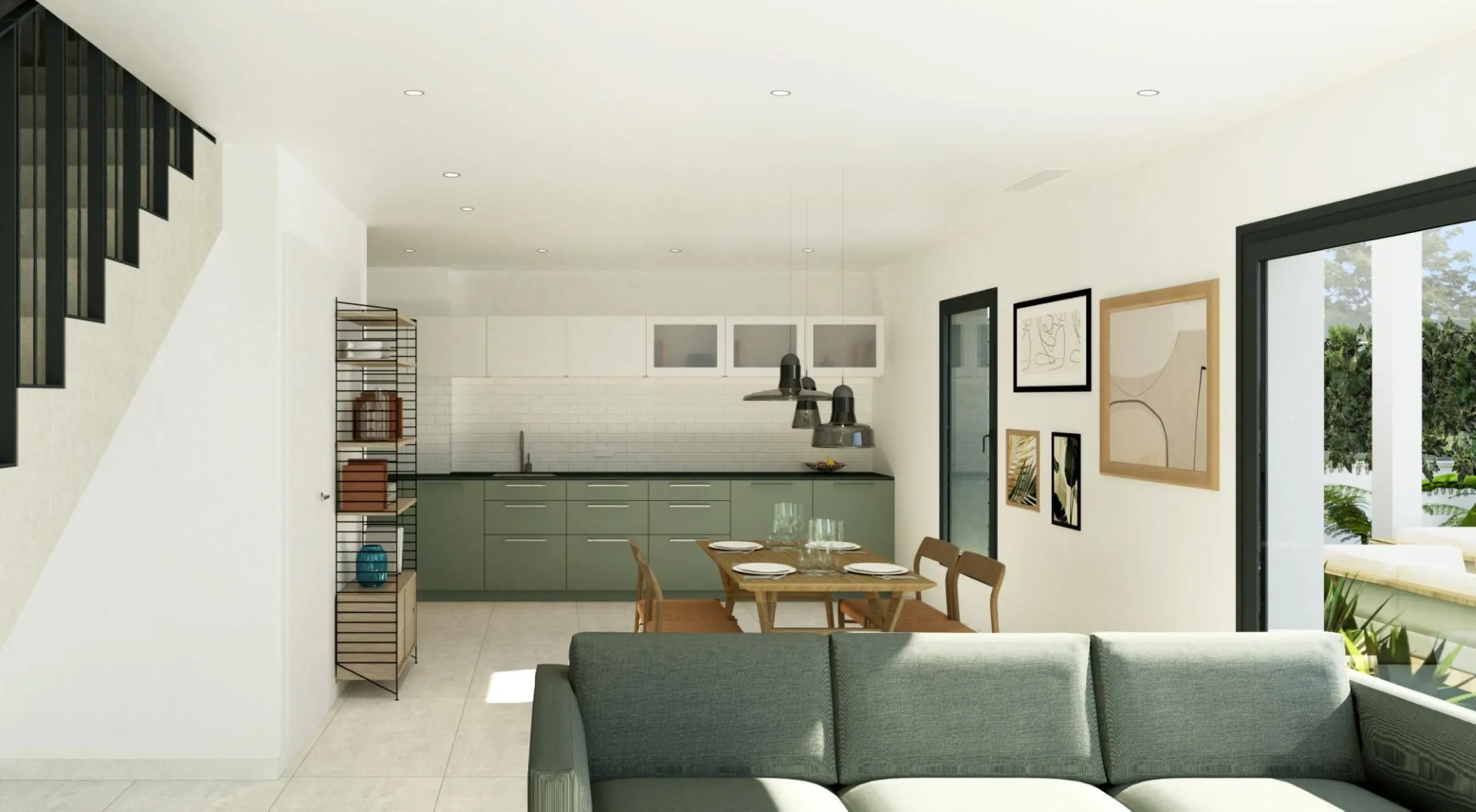 Newly built semi-detached homes ready to move into