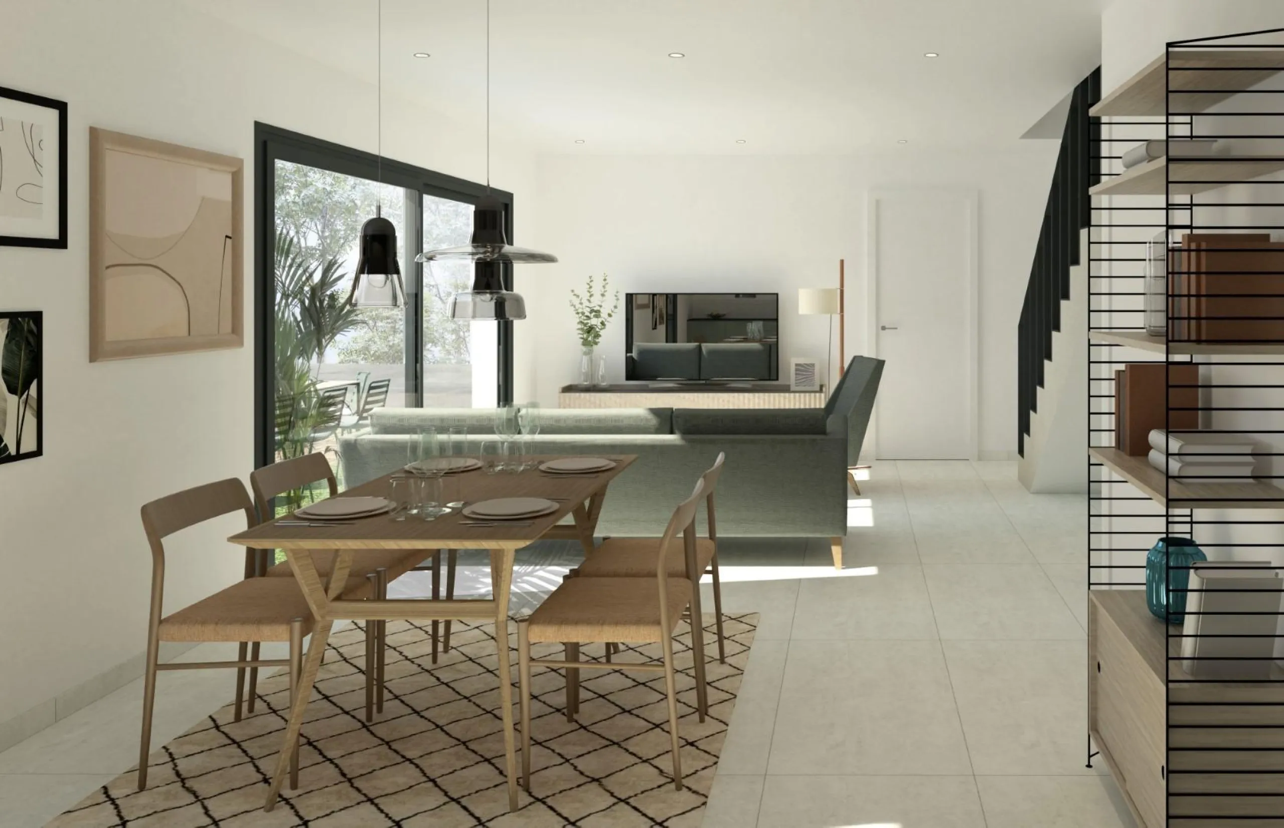 Newly built semi-detached homes ready to move into